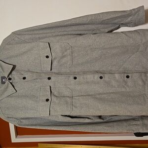 Men's Gray Button-Up Jacket